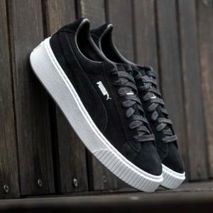 Black Suede Platform Puma Shoes